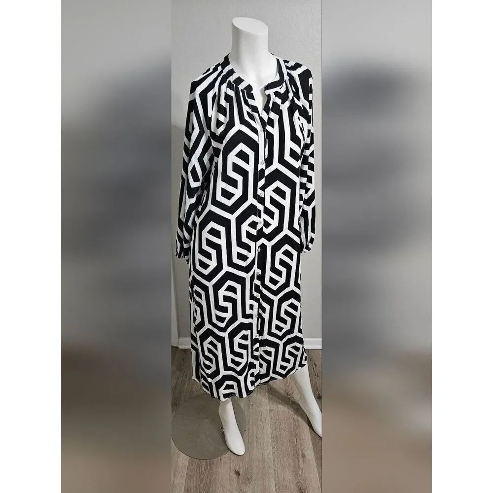 SSYS the label geometric midi dress size S - Picture 4 of 11